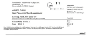 Johann König - Wer Pläne macht wird ausgelacht - Stuttgart 10.05.25 - Bild 1 von 1