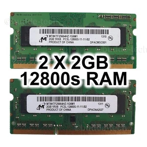 4GB RAM KIT (2 X 2GB RAM Sticks) - DDR3 12800s Laptop RAM/Memory Tested Working - Picture 1 of 10