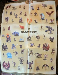 DUNGEONS & DRAGONS MINIATURES GAME BLOOD WAR POSTER D&D 2006 BRAND NEW 30" x 21" - Picture 1 of 8