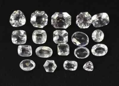 Natural White Sapphire 400 Ct Mix Cut AGL Certified Loose Gemstone Lot - Image 1 of 4