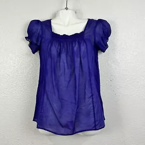 Blusa Top Gap Mujer Talla M con Brazos Abiertos Púrpura Es Transparente - Imagen 1 de 12