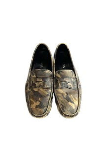 Mocasines de conducción Prada de cuero camuflados para hombre talla 11,5 hechos en Italia - Imagen 1 de 20