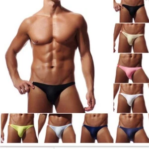 Sexy Herren Unterwäsche glatt weich Männer Slips atmungsaktiv ultradünn Bikini U konvex - Bild 1 von 21