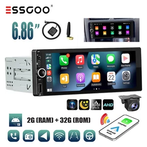 1 DIN 6.9" Android 12 Autoradio Carplay GPS NAV WIFI 2+32G Touchscreen Bluetooth - Foto 1 di 14