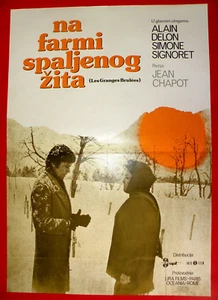 BURNED BARNS 1978 LES GRANGES BRULEES DELON SIGNORET UNIQUE EXYU MOVIE POSTER #2 - Bild 1 von 2