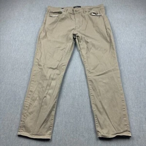 Lucky Brand Jeans Mens 38X30 Beige 121 Slim Straight Stretch Preppy Denim Pants - Picture 1 of 15