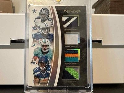 Derrick Henry Ezekiel Elliot 2016 Panini Immaculate Quad Patch /8 Rookie RC - Image 1 of 2