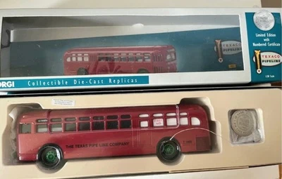 Autobús Corgi Premier T1999 Texaco The Texas Pipeline Company 1:50 rojo 2099/2300 NUEVO Foto 1 de 4