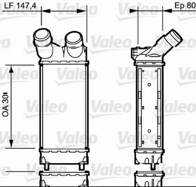 VALEO Ladeluftkühler 818866 für PEUGEOT PARTNER TEPEE BERLINGO CITROËN B9 HDi - Bild 1 von 4