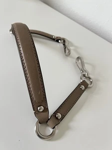 Coach Beige Taupe Leather Shoulder Strap 19” Silver Hardware Replacement - Picture 1 of 3