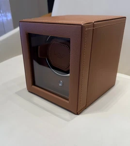 WOLF Cub Single Watch Winder with Cover in Cognac Color, 461127 - Picture 1 of 5