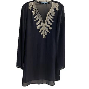 Antonio Melani Perlen transparent Cover Up dunkelblau weiß Medium - Bild 1 von 8