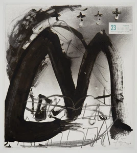 Antoni TAPIES: Abstrakte Landschaft - Lithographie signiert - Bild 1 von 6