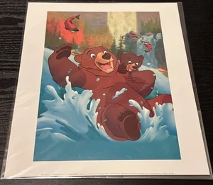 Arte litográfico offset DISNEY BROTHER BEAR KENAI y KODA Riding The Rapids - Imagen 1 de 2