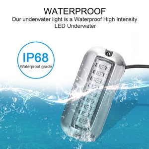 27-LED IP68 Underwater Boat Marine Transom Light 316 Stainless Steel - Picture 1 of 16