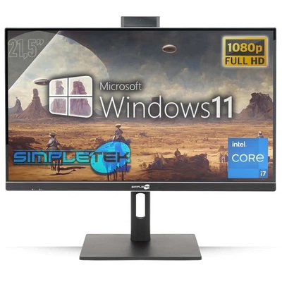 ALL IN ONE 22" I7 RAM 8GB SSD 240GB WINDOWS 11 PRO AIO COMPUTER VESA PC LCD - Bild 1 von 4