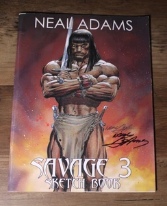 Neal Adams Signed Savage Sketch Book 3 2019 Rare DOUBLE Signed Neal Adams - Picture 1 of 5