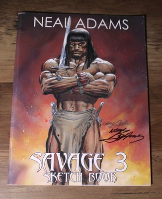 Neal Adams Signed Savage Sketch Book 3 2019 Rare DOUBLE Signed Neal Adams - Image 1 of 4