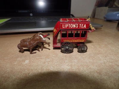 Vintage Matchbox Lesney Yesteryear No.12 Horse Bus Lipton's Tea Carriage - Image 1 of 4
