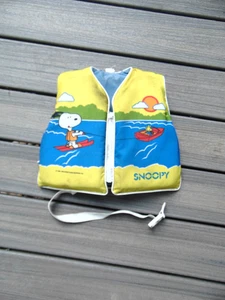 Vintage 1980s Child's Small Snoopy & Friends Peanuts Life Vest Preserver - Picture 1 of 8
