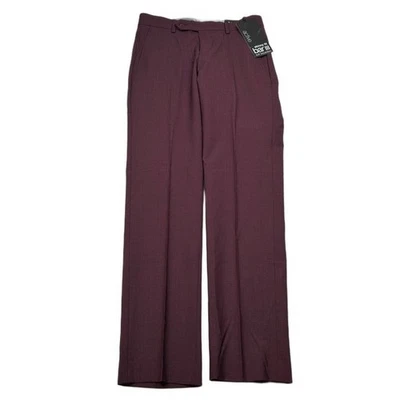 Pantalones de vestir Bar III ajustados para hombre 28x29 rojo borgoña activo bielástico NUEVO Foto 1 de 4