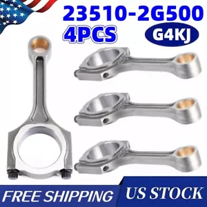 4* G4KJ Engine Connecting Rods for 11-20 Kia Sorento Sportage Hyundai Sonata 2.4 - Foto 1 di 11