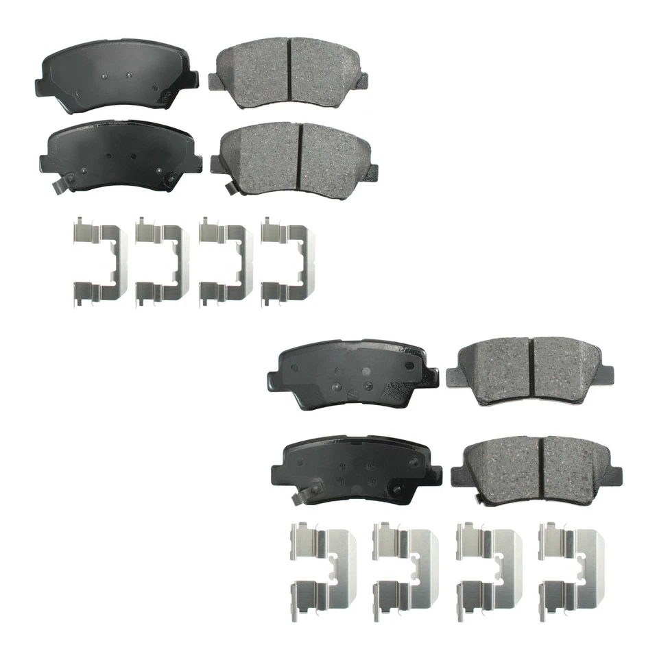 Kit de pastillas de freno delanteras y traseras de cerámica Akebono ProACT para Hyundai Azera 2012-2016 Foto 1 de 1