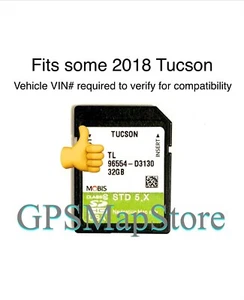 2018 Tucson Limited GPS Navigation Memory SD Card U.S Map STD 5.X OEM - Picture 1 of 2