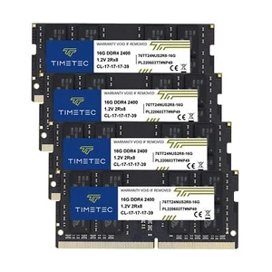 Timetec 64GB KIT(4x16GB) DDR4 2400MHz PC4-19200 Non-ECC Unbuffered 1.2V CL17 ... - Picture 1 of 2