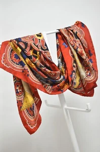 Vintage Aigner Silk Scarf Big - Picture 1 of 6