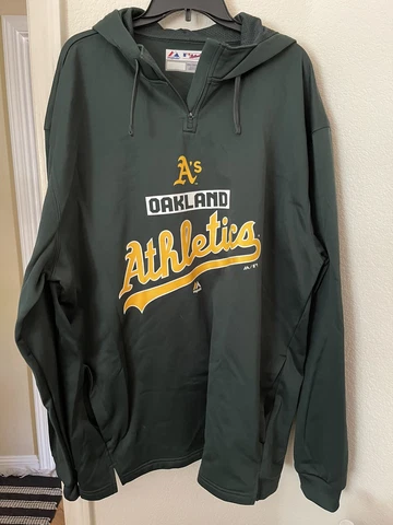 Oakland Athletics A’s Majestic Authentic Collection Hoodie Sweatshirt Mens XXL 2 Cover