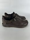 Chaco Pedshed Brown Leather Slip-On Brown Clog Vibram Women's Sz 10