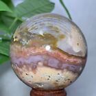 266g Rare!! Natural Ocean Jasper Sphere Quartz Crystal Ball Reiki Stone