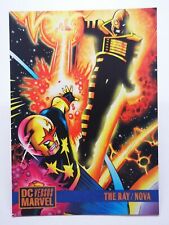 DC Comics 1995 Tarjeta B3 versus marvel legends #66 The Ray vs Nova