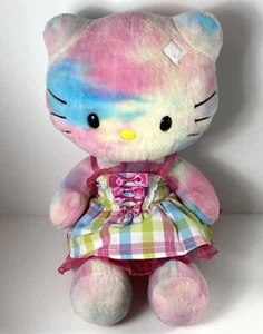 Build A Bear HELLO KITTY TIE DYE Watercolor Pastel Plush 18" Rare *READ DESCRIP - Picture 1 of 18