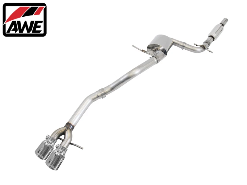 AWE Track Edition Catback Exhaust w/ Chrome Tips For 05-14 Volkswagen Jetta 2.5L Foto 1 de 3