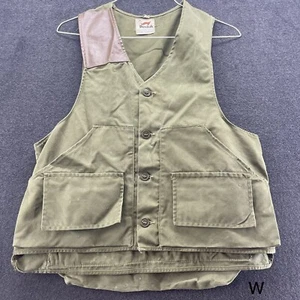 Duxbak Canvas Upland Hunting Vest Green Men's Medium Game Pouch USA Shooting - Picture 1 of 13