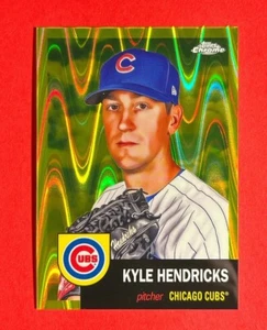 Kyle Hendricks ~ 2022 Topps Chrome Platinum ~ Yellow RayWave Refractor /250 - Picture 1 of 2