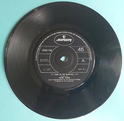 FARON YOUNG - 6052 140 It's Four In The Morning / It's Not The Miles 1972 (688) - Image 1 of 3