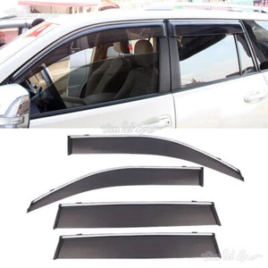 For Toyota Prado FJ/LC150 10-21 Window Visors Sun Rain Guard Deflectors W/Chrome - Picture 1 of 5