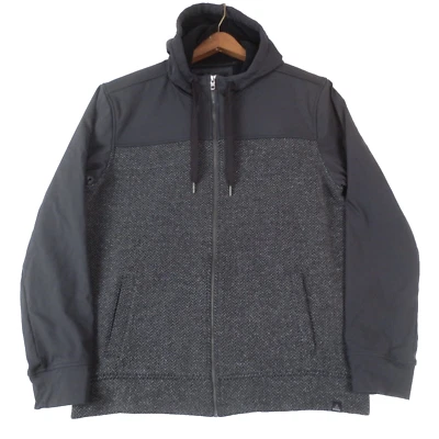 PrAna Zion Sudadera con Capucha Para Hombres XL Carbón Espiga Cremallera Completa Forrada de Vellón Elástica Foto 1 de 4