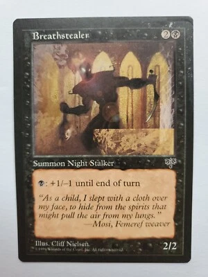MTG Magic The Gathering Card Breathstealer Summon Night Stalker Black Mirage  - Image 1 of 2