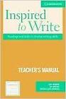 Martha Clark Cumming - Inspired To Write Teacher's Manual   Readin - J555z