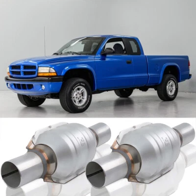 Par convertidor catalítico de entrada/salida de 2" de alto flujo de acero inoxidable para Dodge Dakota Foto 1 de 4