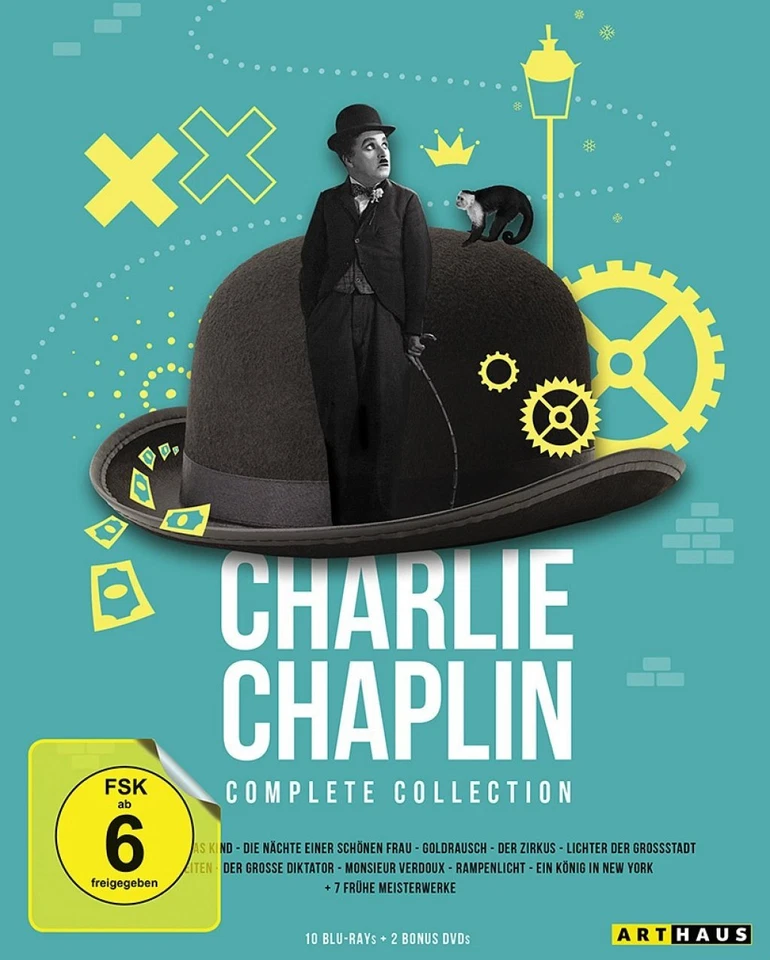 Charlie Chaplin - Complete Collection # 10-BLU-RAY+2-DVD-BOX-NEU - Immagine 1 di 2