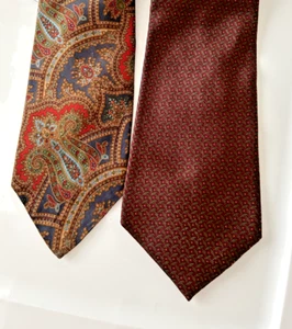 Polo by Ralph Lauren Men's Ties New 2 Ties 100% Silk Made In USA - Picture 1 of 5
