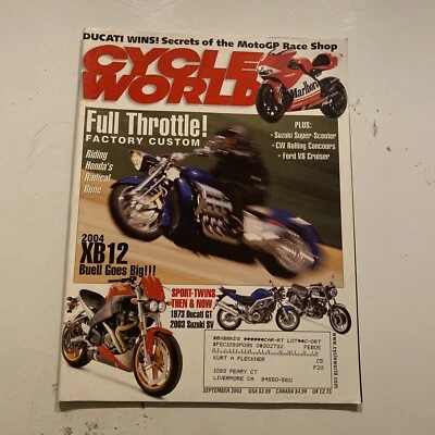 2003 September Cycle World Magazine Queer Duck (CP12) - Image 1 of 3