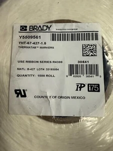 BRADY Thermatab Markers Y5509561 THT -67-427-1.5 - Picture 1 of 5