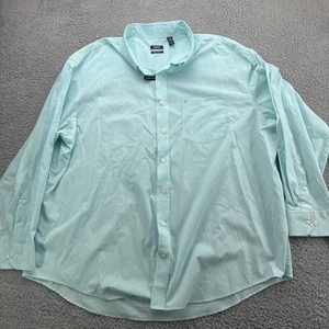 IZOD Oberhemd Herren 3XL XXL Premium Essentials Blau Radiance Gingham Knopfleiste - Bild 1 von 10