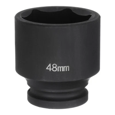 uxcell Deep 6-Point Impact Socket, 3/4" Drive, 48mm Metric 40Cr Alloy Steel Spin - Image 1 of 4